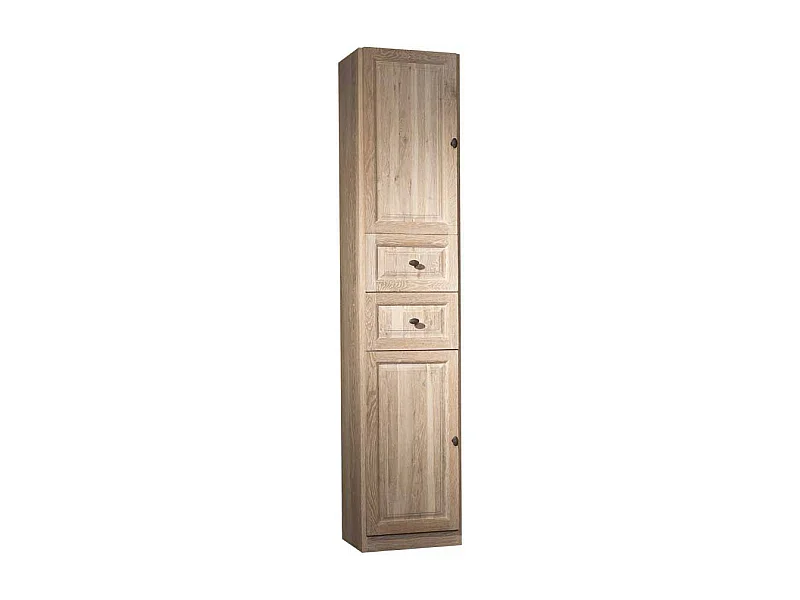 Badezimmer Hochschrank aus Eiche White Wash 200 cm hoch