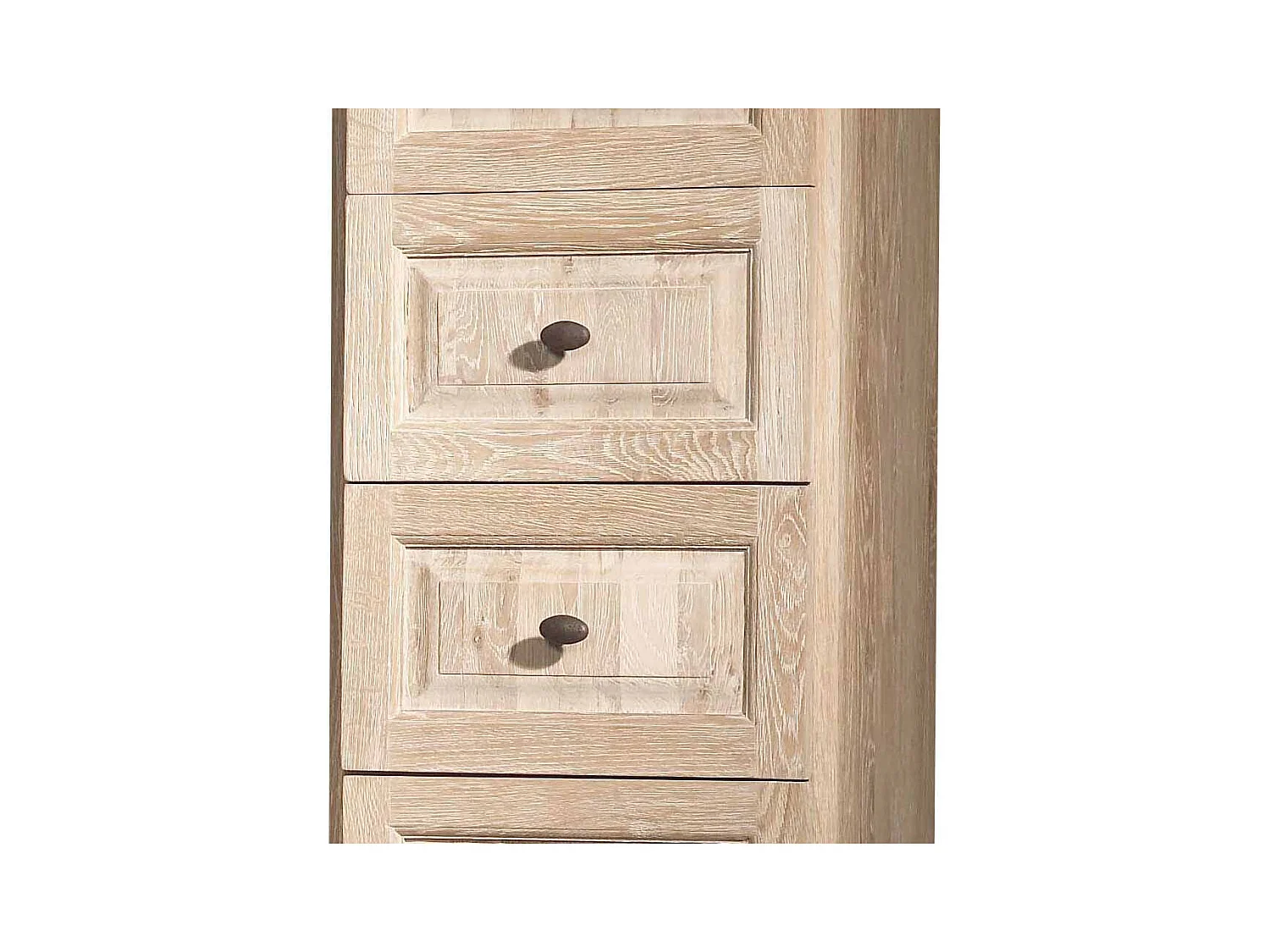 Badezimmer Hochschrank aus Eiche White Wash 200 cm hoch