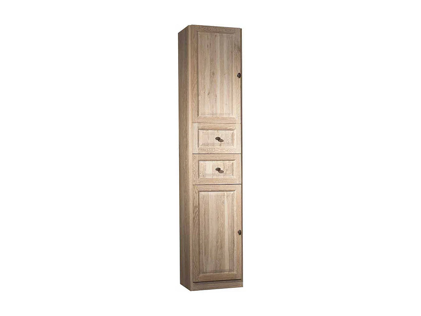 Badezimmer Hochschrank aus Eiche White Wash 200 cm hoch