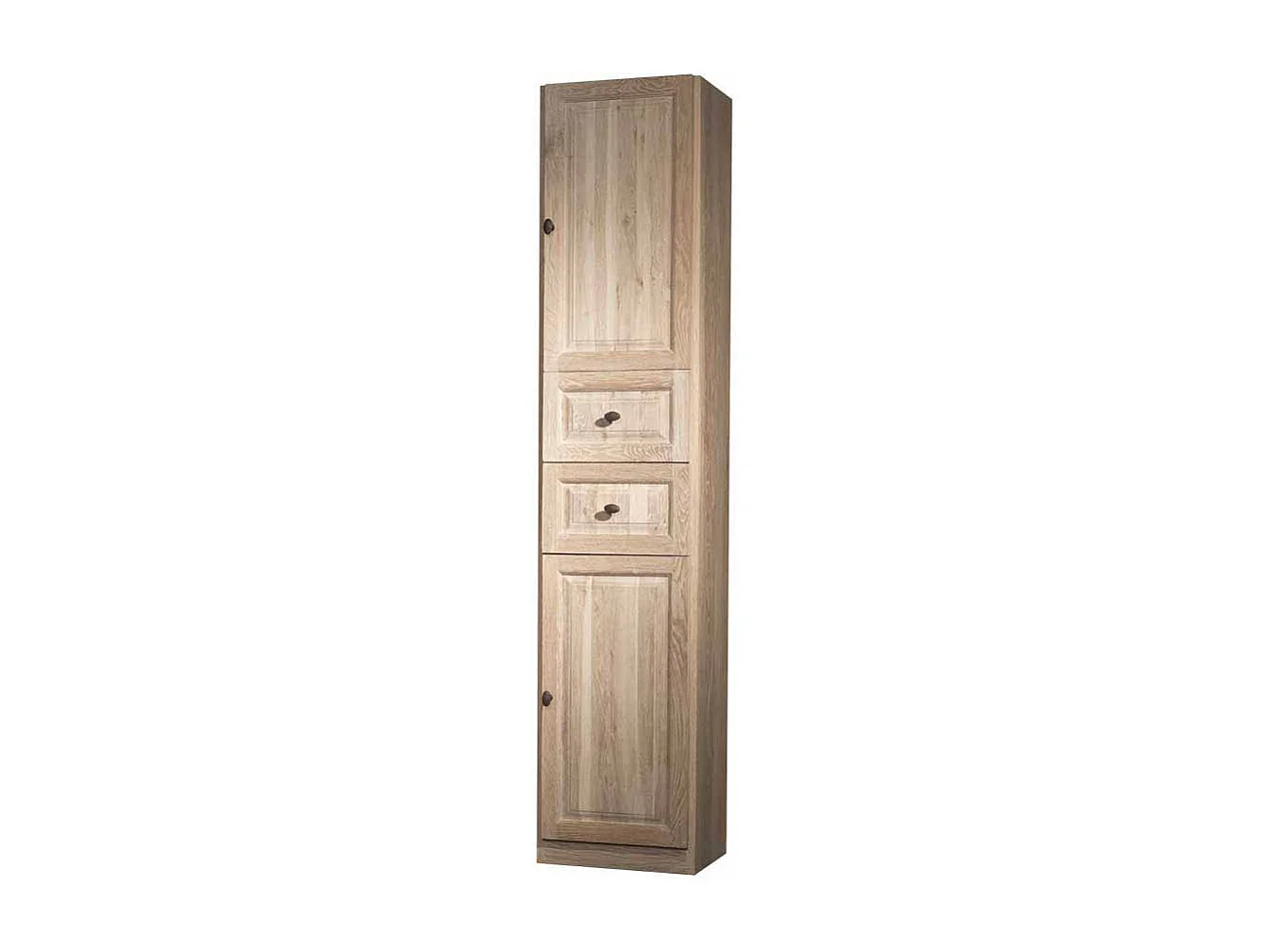 Badezimmer Hochschrank aus Eiche White Wash 200 cm hoch