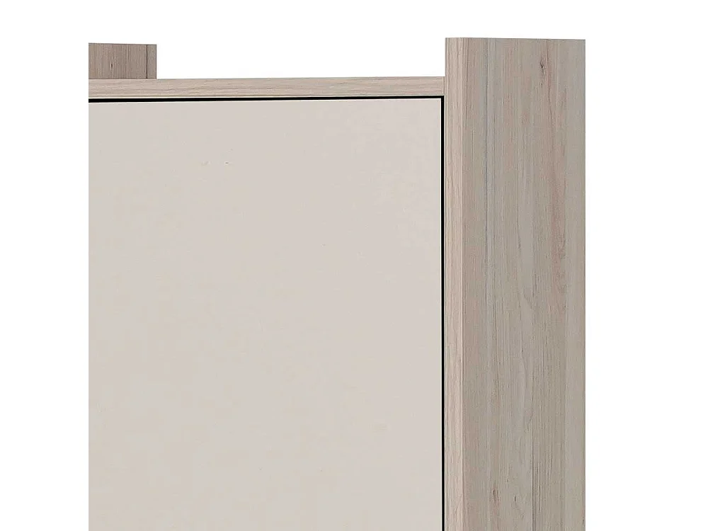 Badezimmer Hochschrank in Cremeweiß Eiche hell