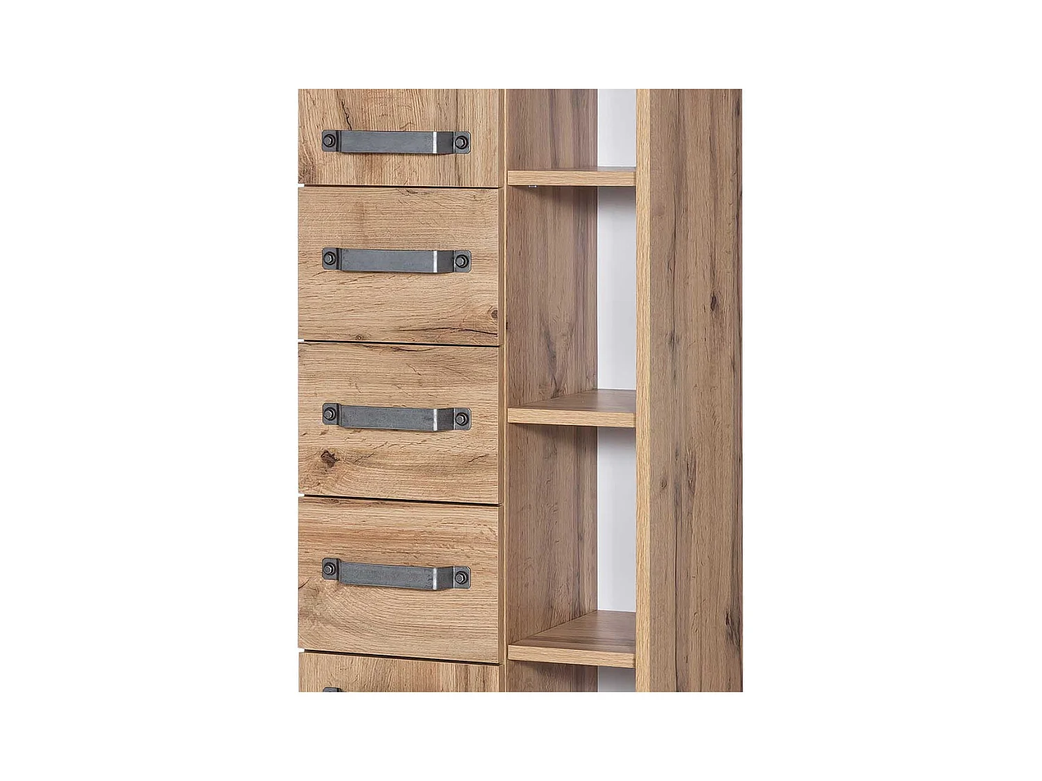 Badezimmerhochschrank in Wildeichefarben Made in Germany