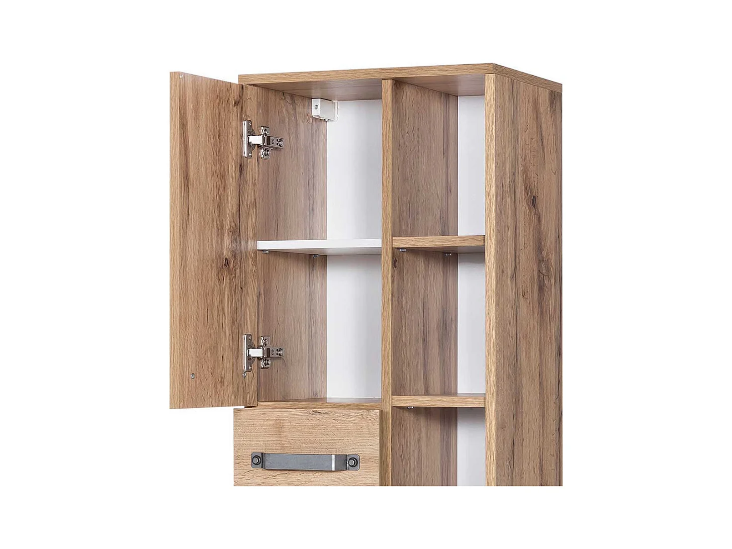 Badezimmerhochschrank in Wildeichefarben Made in Germany