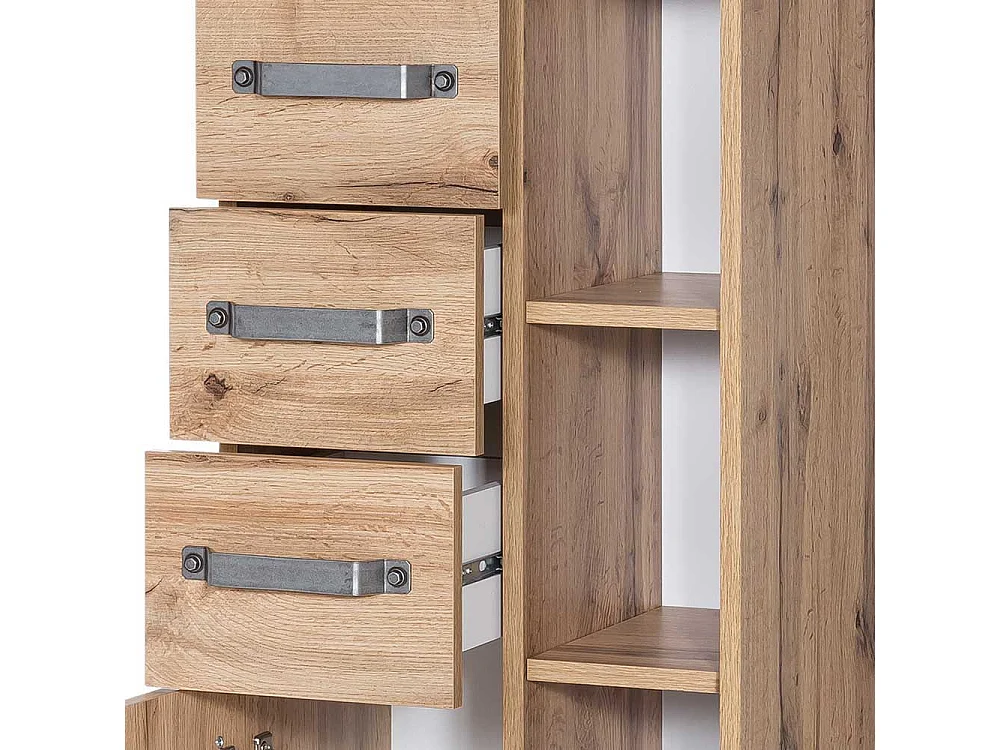 Badezimmerhochschrank in Wildeichefarben Made in Germany