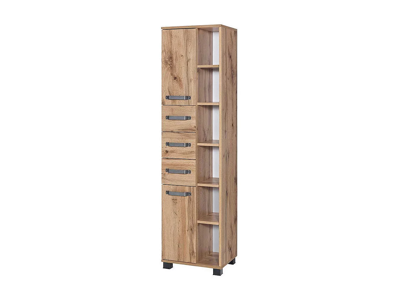 Badezimmerhochschrank in Wildeichefarben Made in Germany