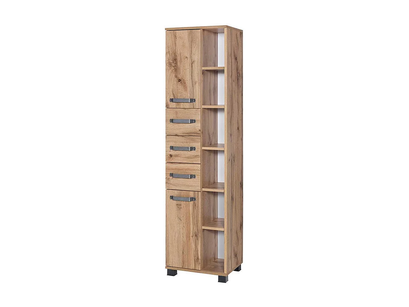 Badezimmerhochschrank in Wildeichefarben Made in Germany