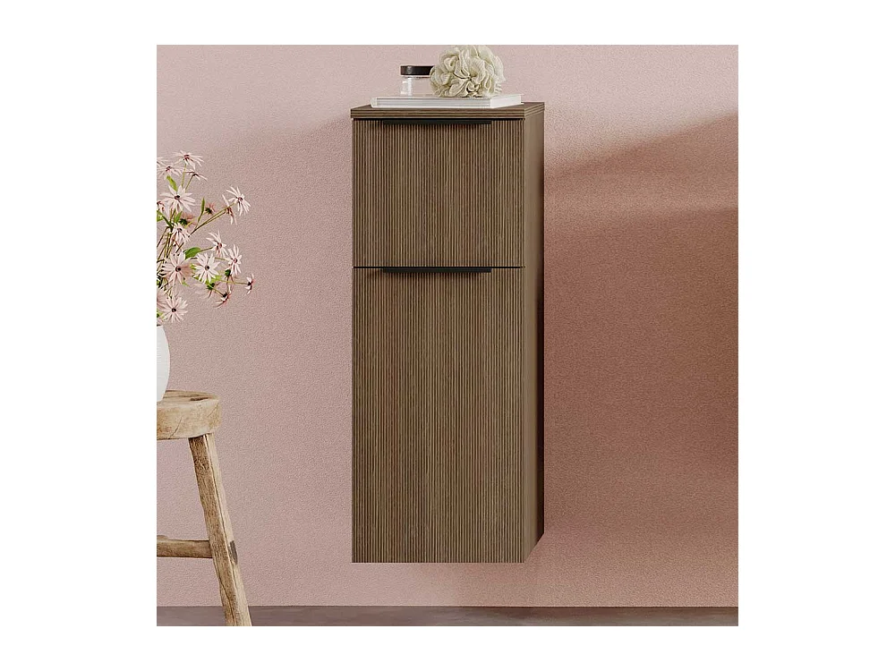 Badezimmerschrank Badschrank mit Vierfußgestell in Eiche dunkel