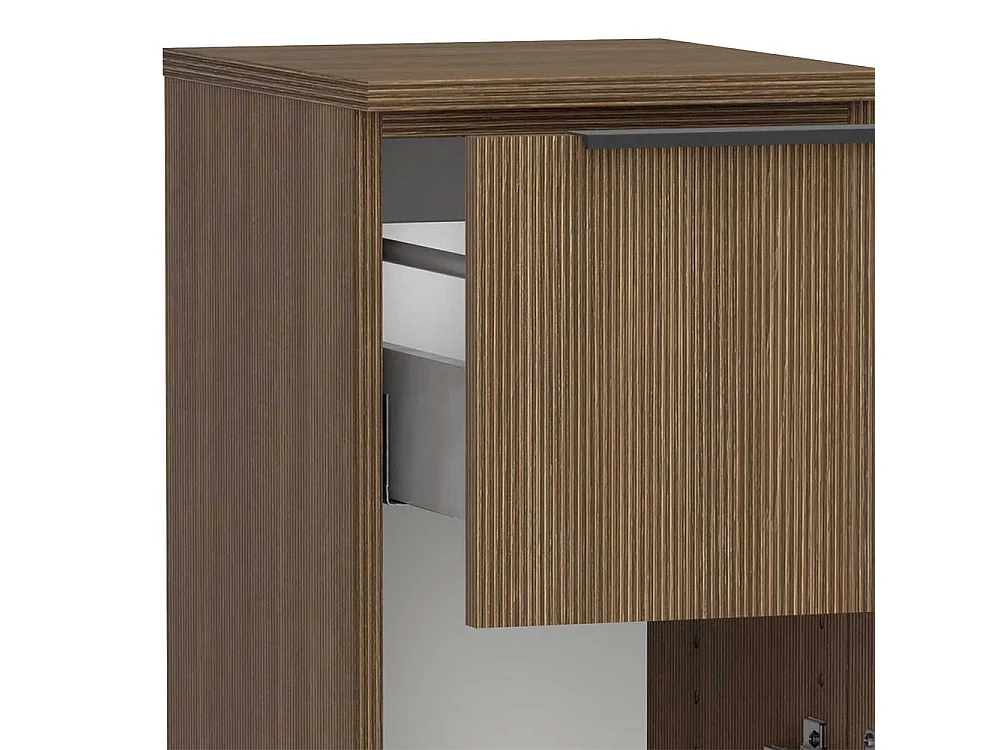 Badezimmerschrank Badschrank mit Vierfußgestell in Eiche dunkel