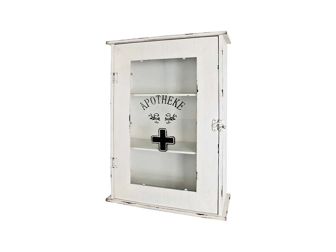 Hausapotheke Hängeschrank in Weiß Metall