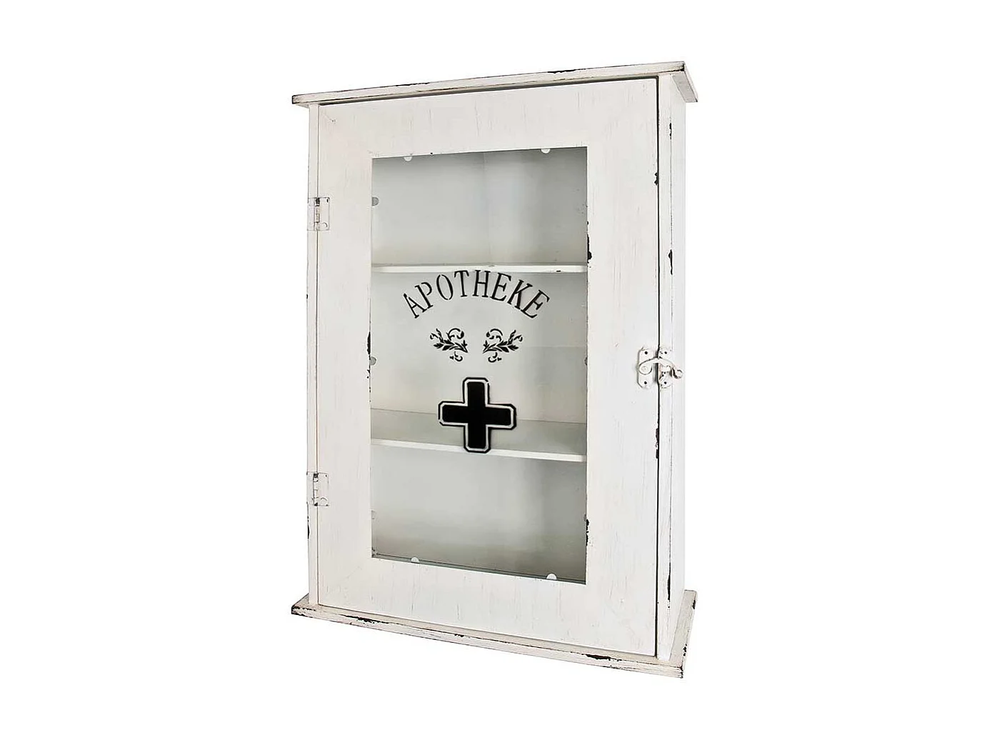 Hausapotheke Hängeschrank in Weiß Metall