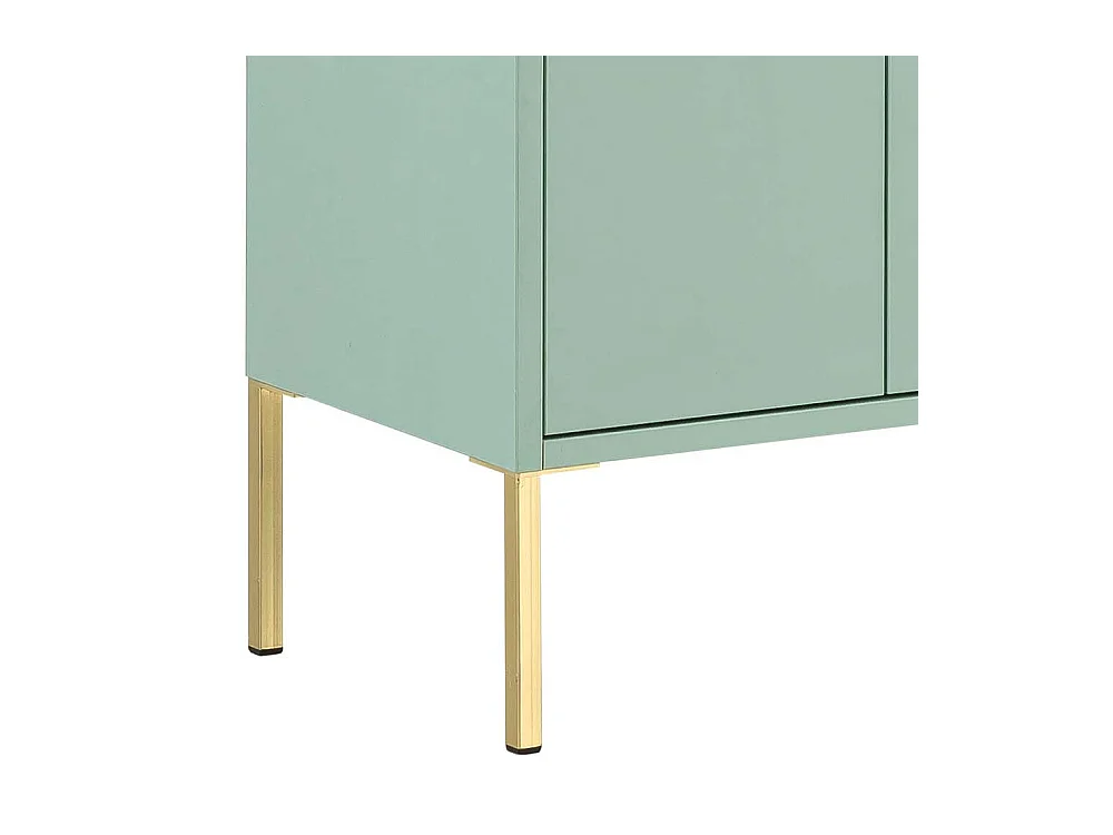 Badezimmerschrank in Mintgrün und Goldfarben 155 cm hoch