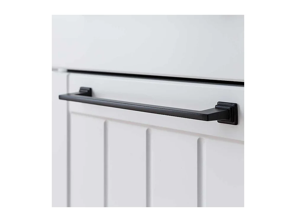 Landhaus Bad Hochschrank in Weiß und Eiche Holzoptik Made in Germany