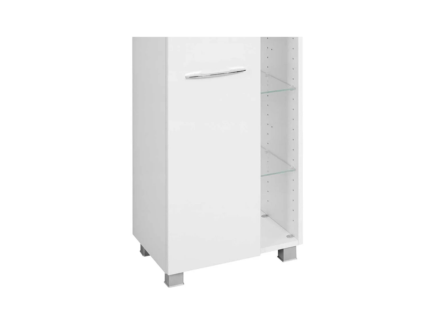 Bad Seitenschrank in Weiß modern