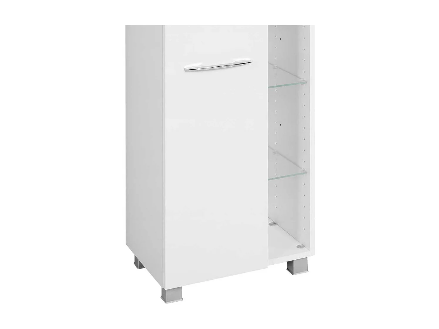 Bad Seitenschrank in Weiß modern