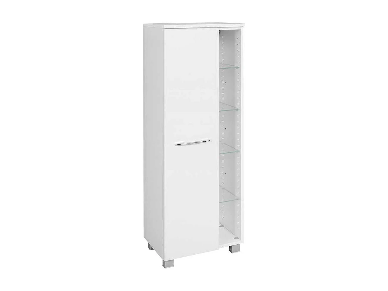 Bad Seitenschrank in Weiß modern