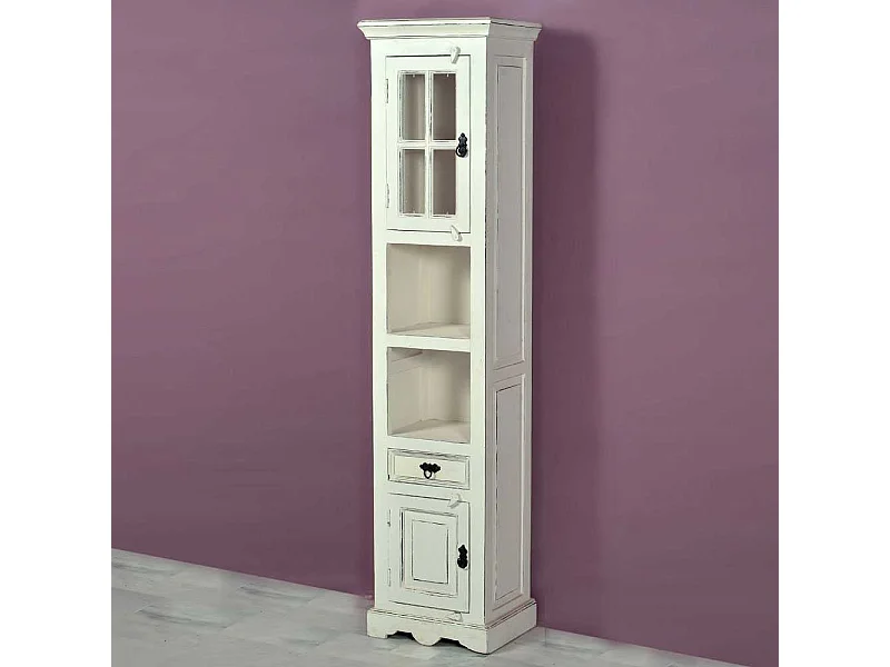 Hochschrank in Antikweiß Used Look