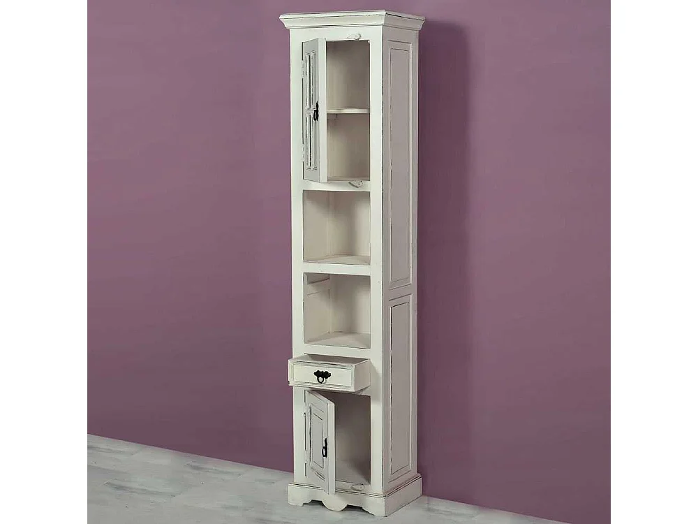 Hochschrank in Antikweiß Used Look