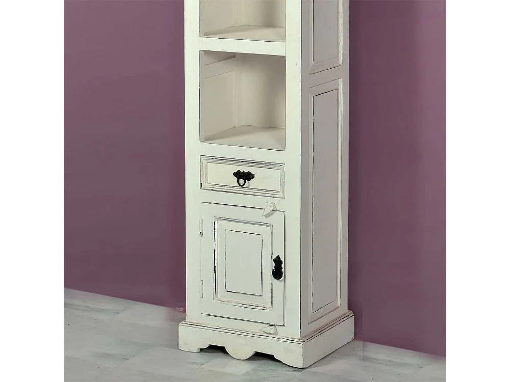 Hochschrank in Antikweiß Used Look