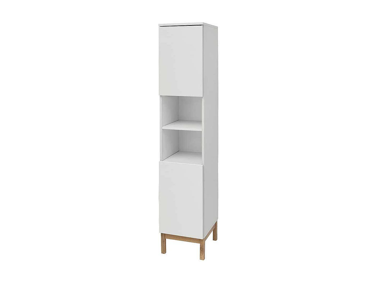 Hochschrank Badezimmerschrank mit Drehtüren 161 cm hoch