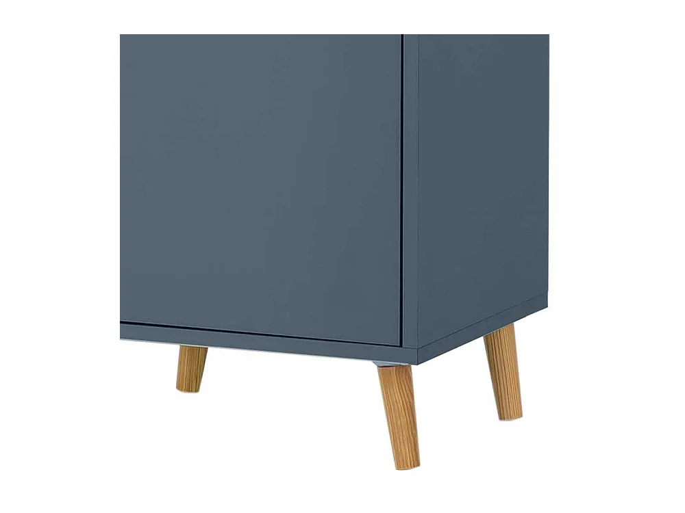 Badhochschrank Skandi Stil in Petrol Eichefarben