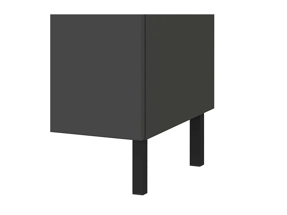 Bad Kommode Made in Germany Dunkelgrau melaminbeschichtet