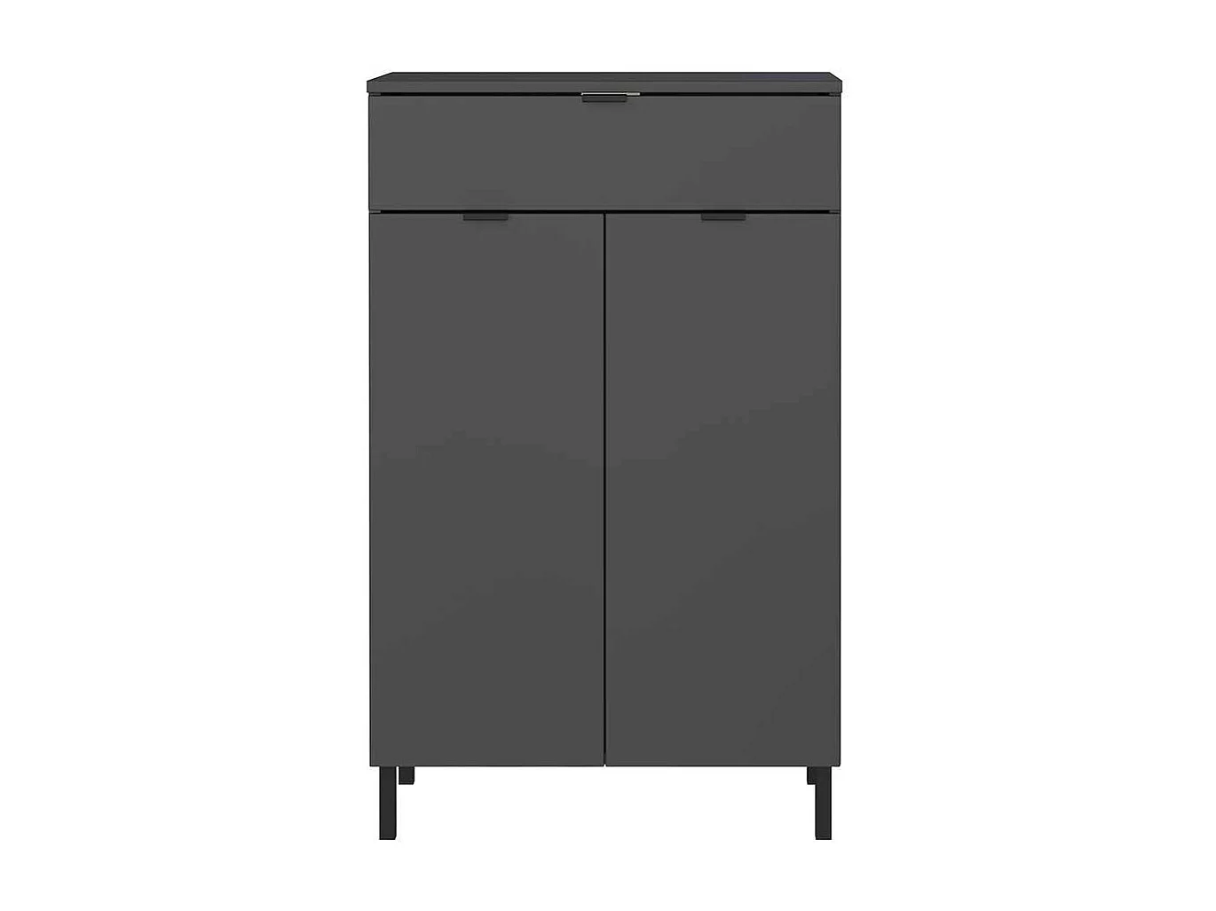 Bad Kommode Made in Germany Dunkelgrau melaminbeschichtet