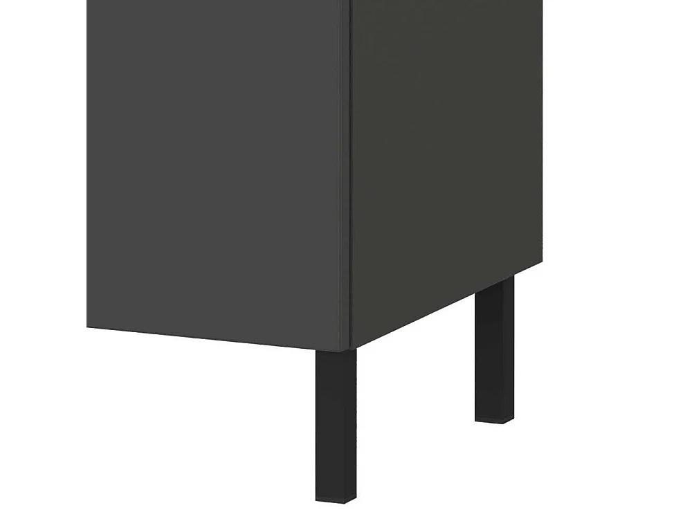 Bad Kommode Made in Germany Dunkelgrau melaminbeschichtet