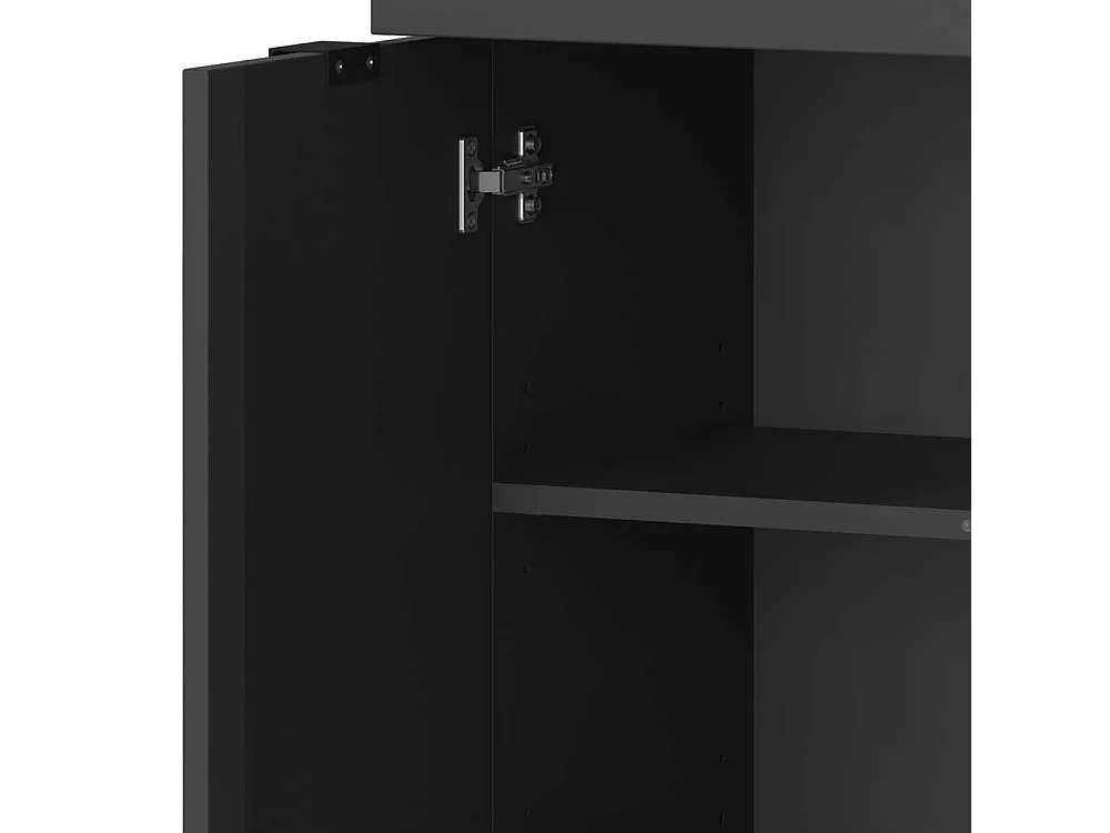 Bad Kommode Made in Germany Dunkelgrau melaminbeschichtet