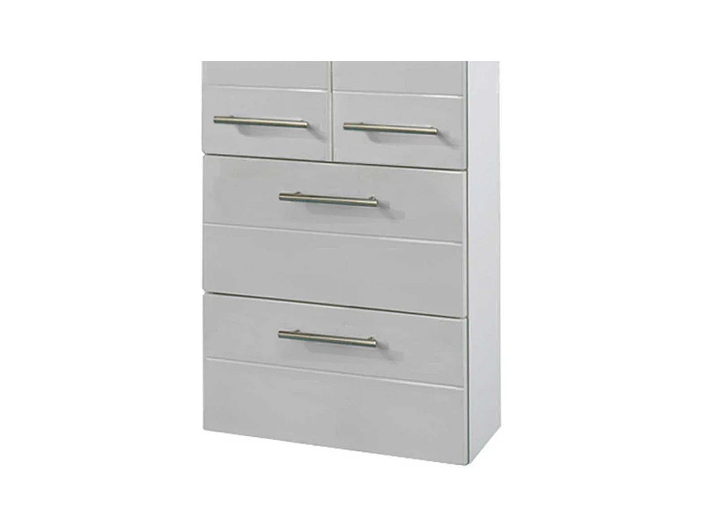 Badezimmerschrank in Weiß Hochglanz hängend