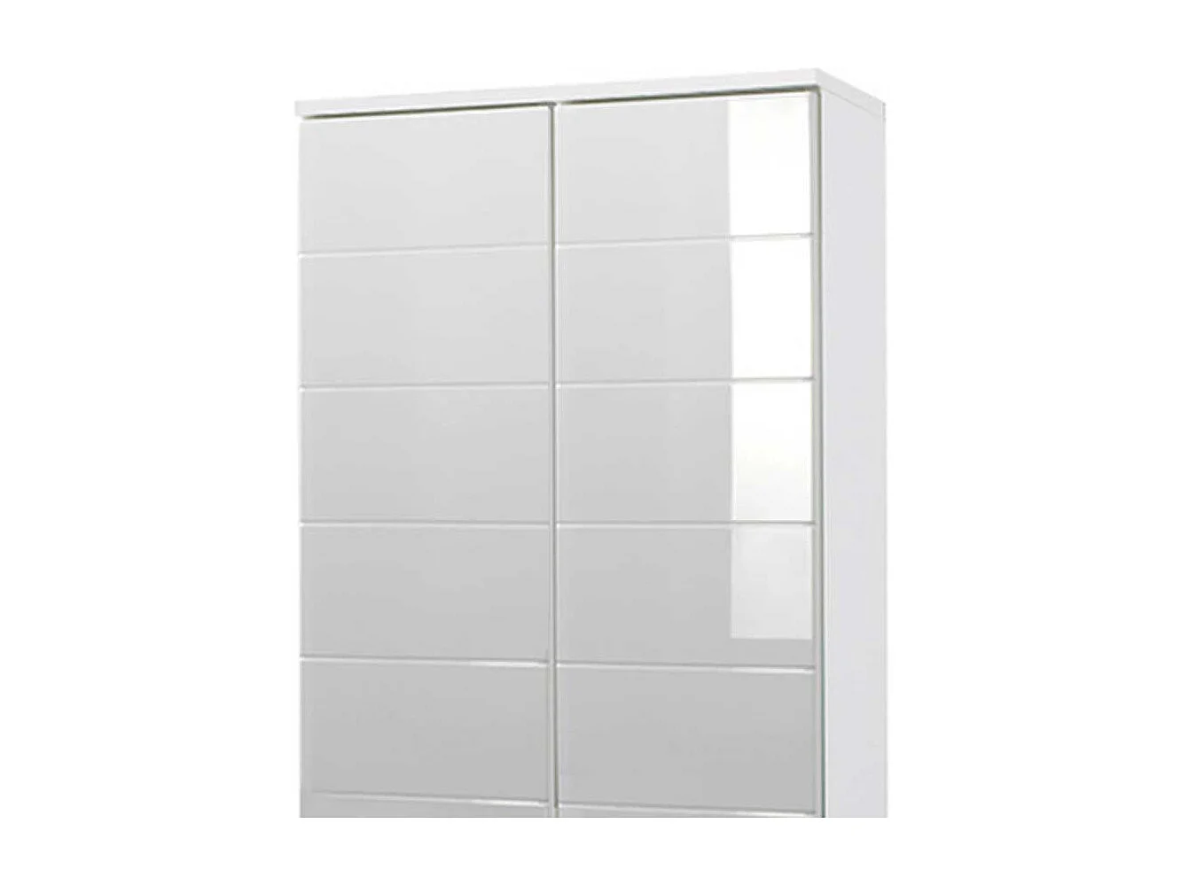 Badezimmerschrank in Weiß Hochglanz hängend