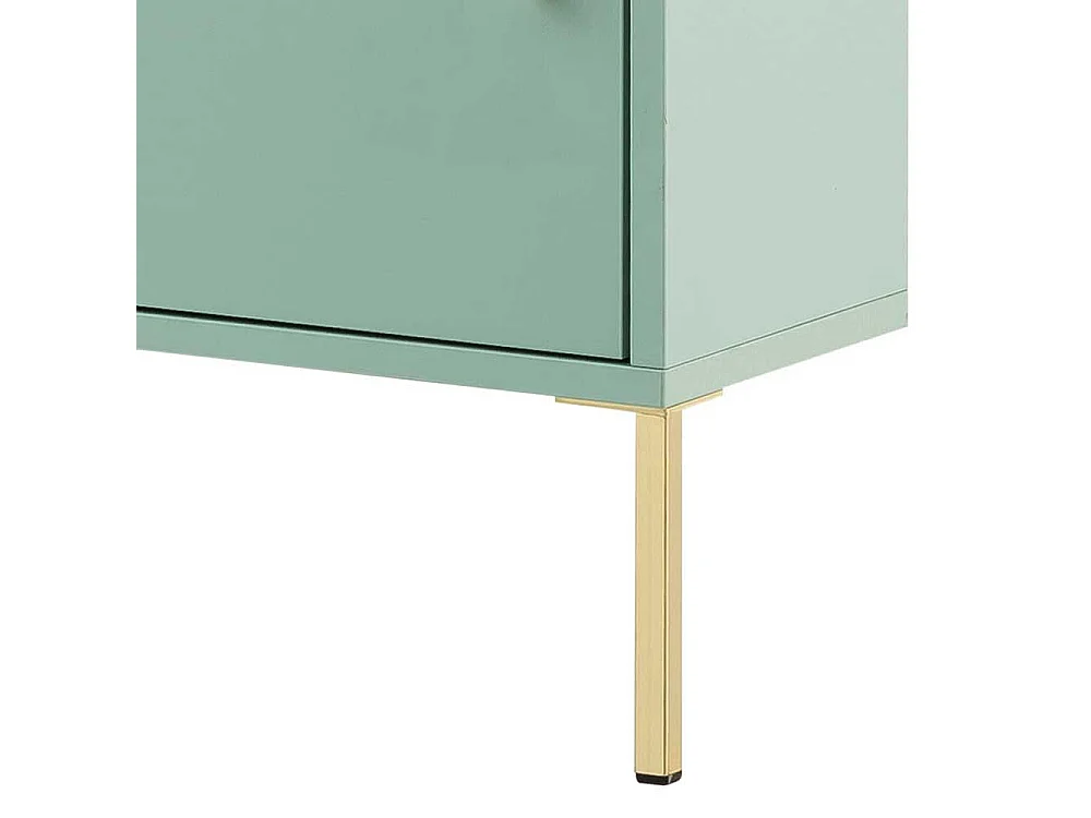 Bad Hochschrank in Mintgrün und Goldfarben Made in Germany