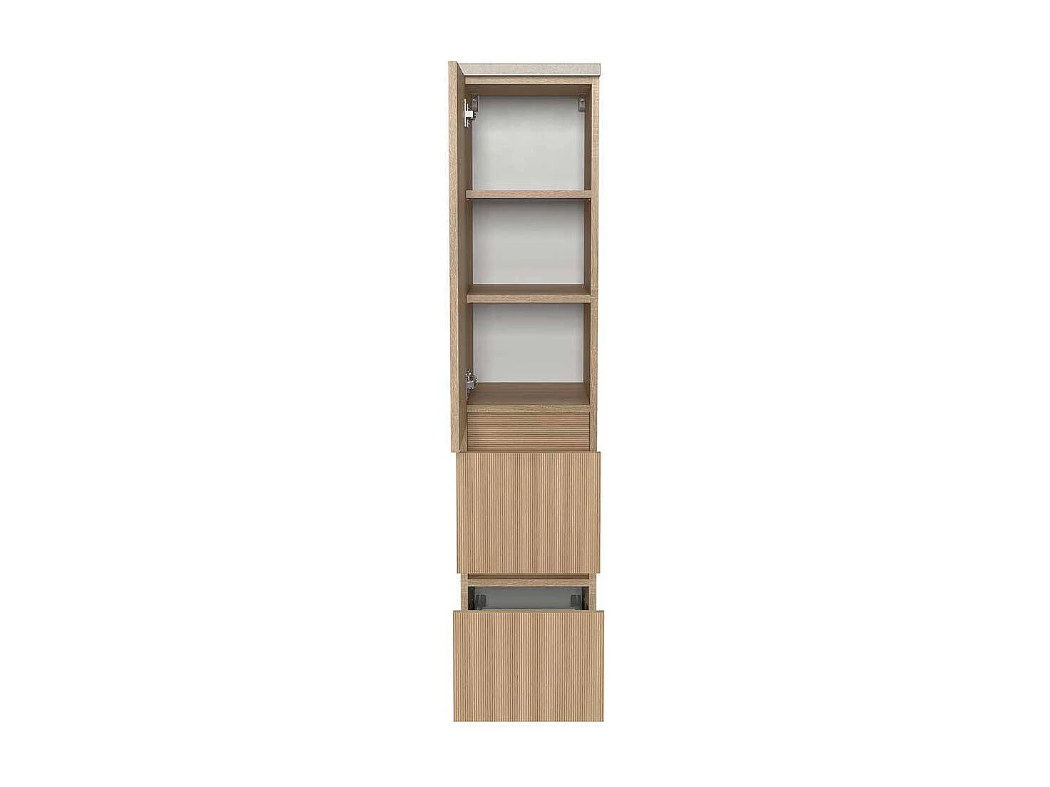 Midischrank Bad Badschrank in Eiche hell mit Soft Close