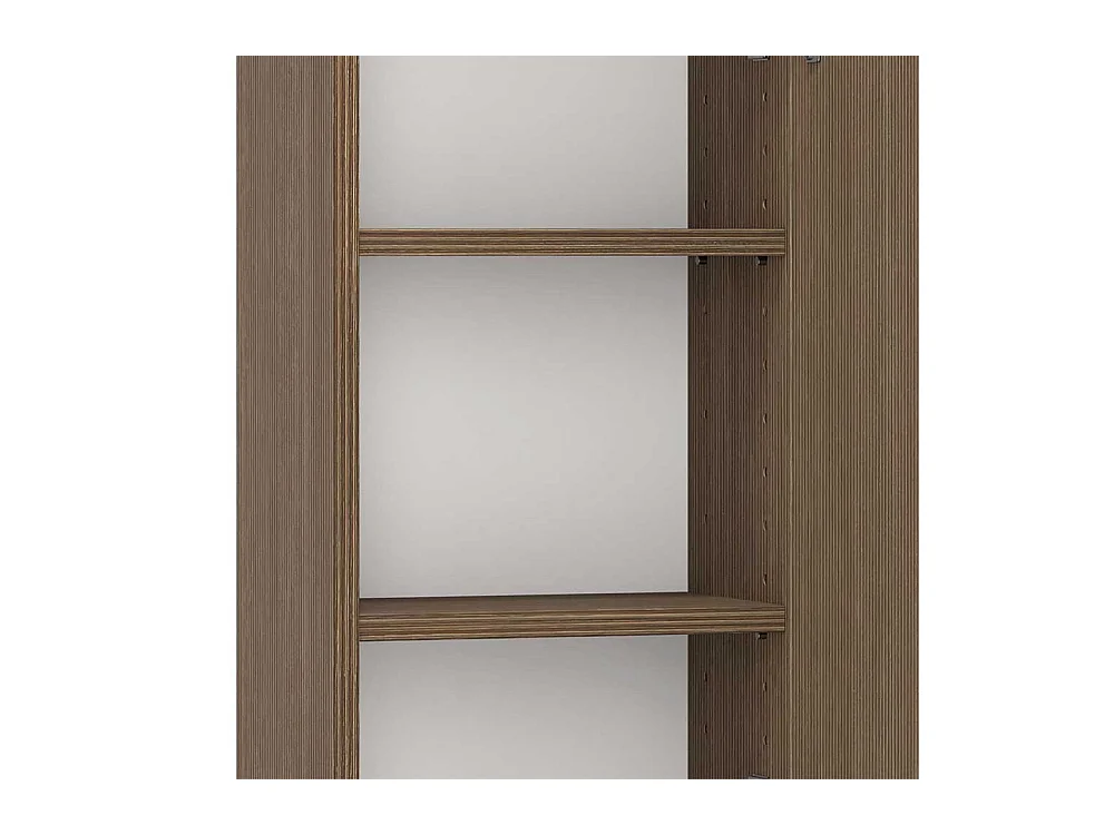 Midischrank Badhochschrank in Eiche dunkel mit Drehtür