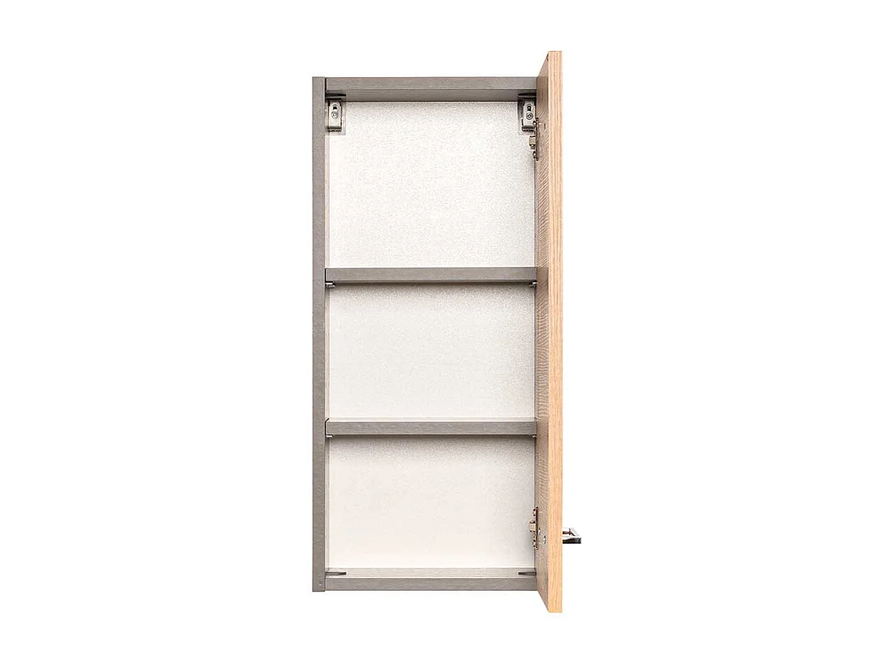 Badezimmer Oberschrank in Wildeichefarben und Dunkelgrau 1-türig