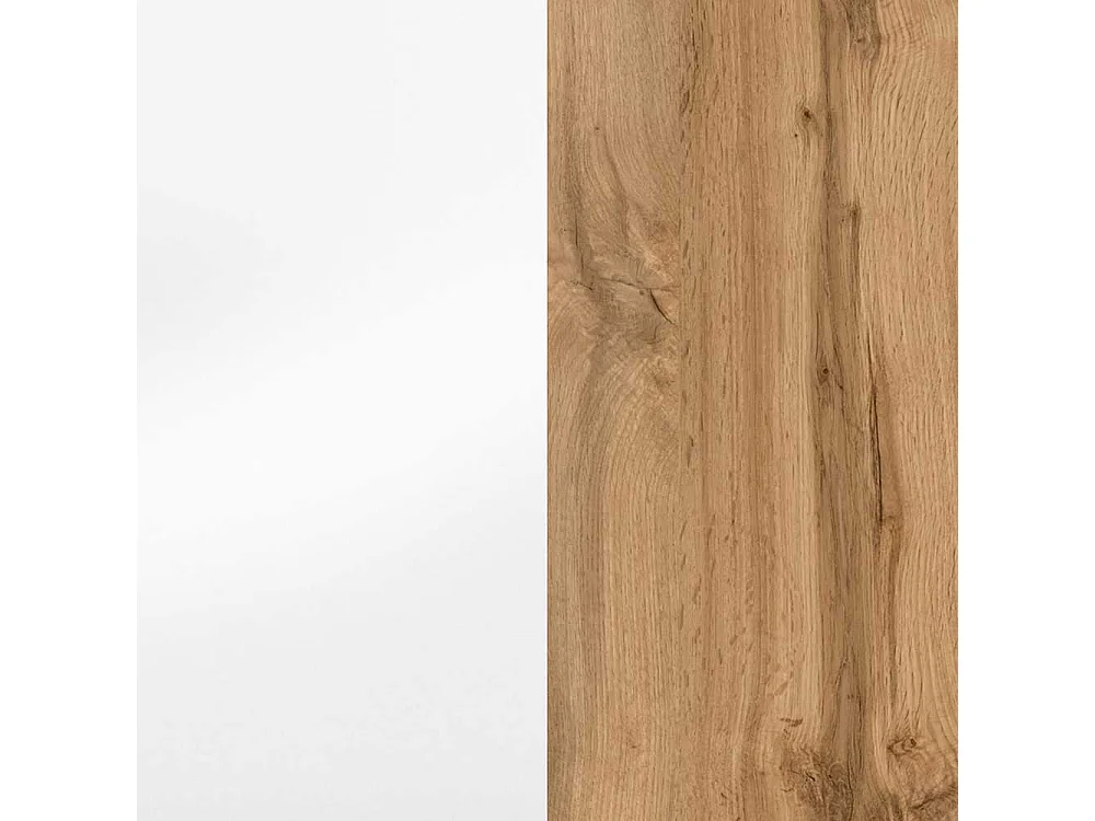 Badezimmer Hochschrank in Weiß und Wildeiche Optik Made in Germany