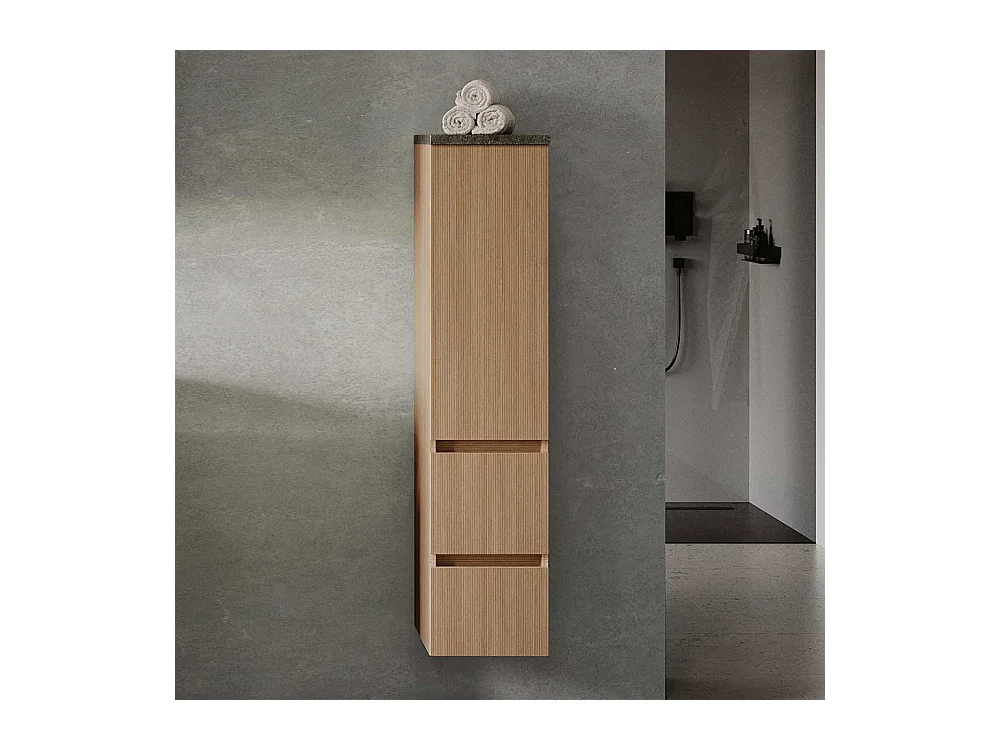 Midischrank Badezimmerschrank mit zwei Schubladen und Holzwerkstofftür