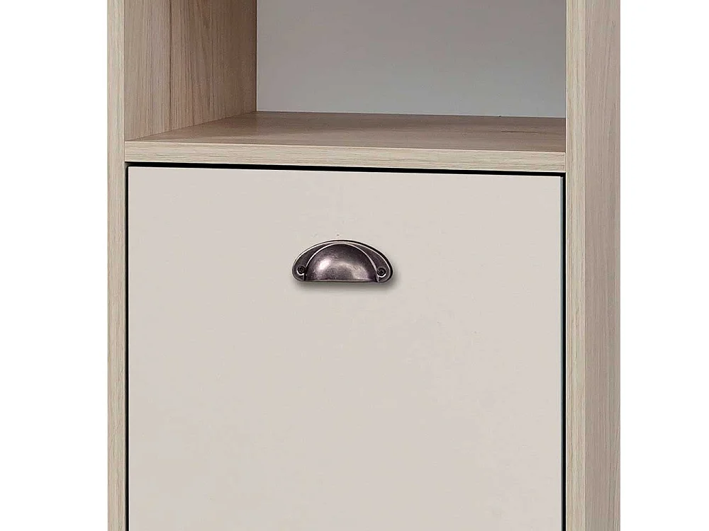 Badezimmerschrank in Cremeweiß Eiche hell