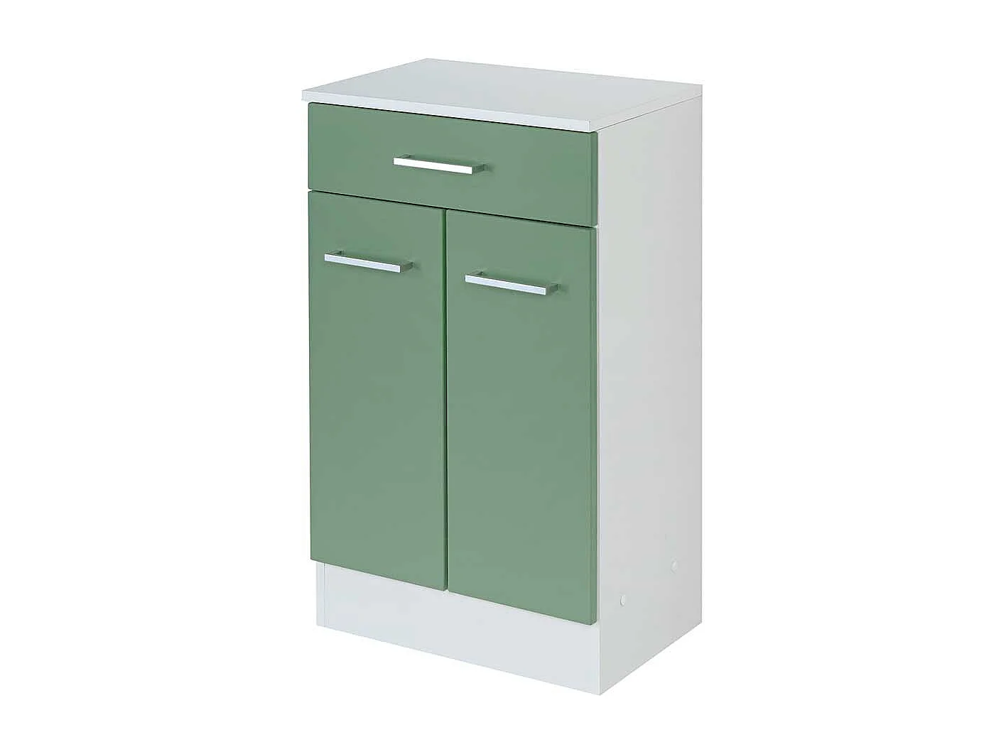 Badkommode in Grün und Weiß 50 cm breit