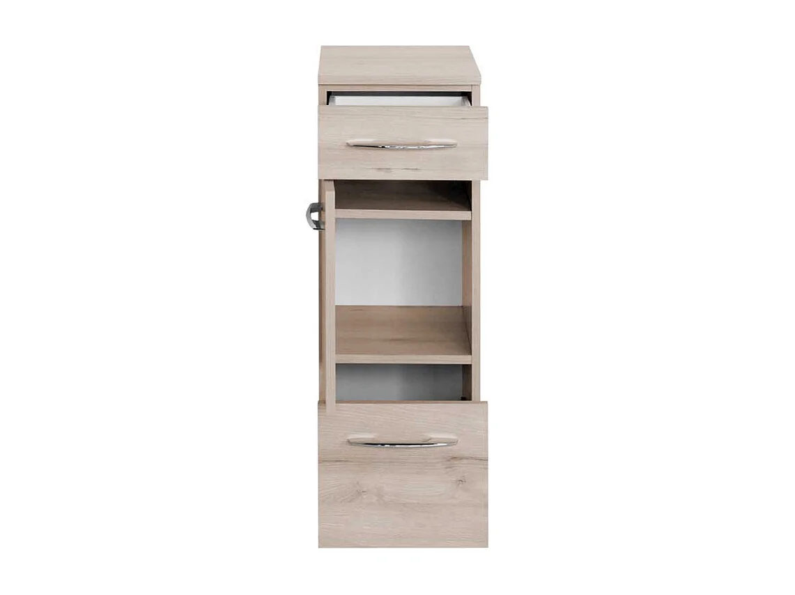 Schmaler Unterschrank für Bad Buche hell