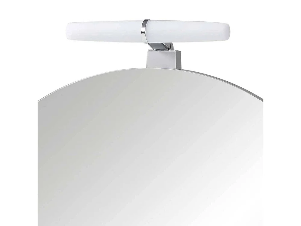 Spiegelschrank Skandi Stil in rund LED Beleuchtung