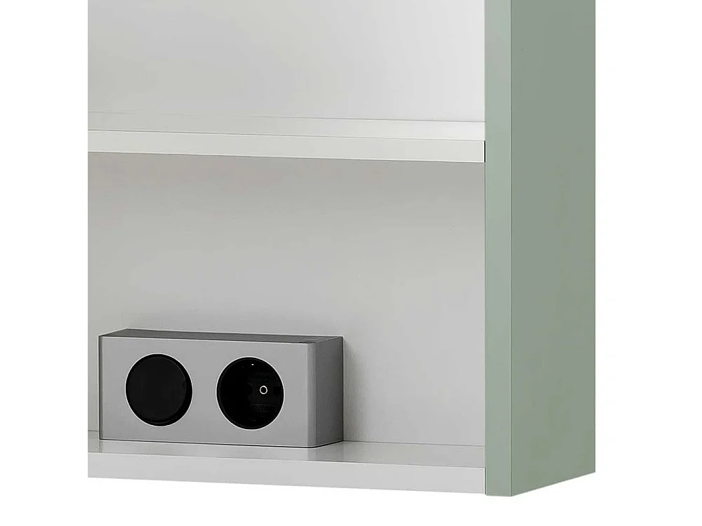 Spiegelschrank Skandi Stil in rund LED Beleuchtung