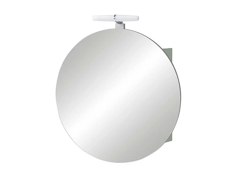 Spiegelschrank Skandi Stil in rund LED Beleuchtung