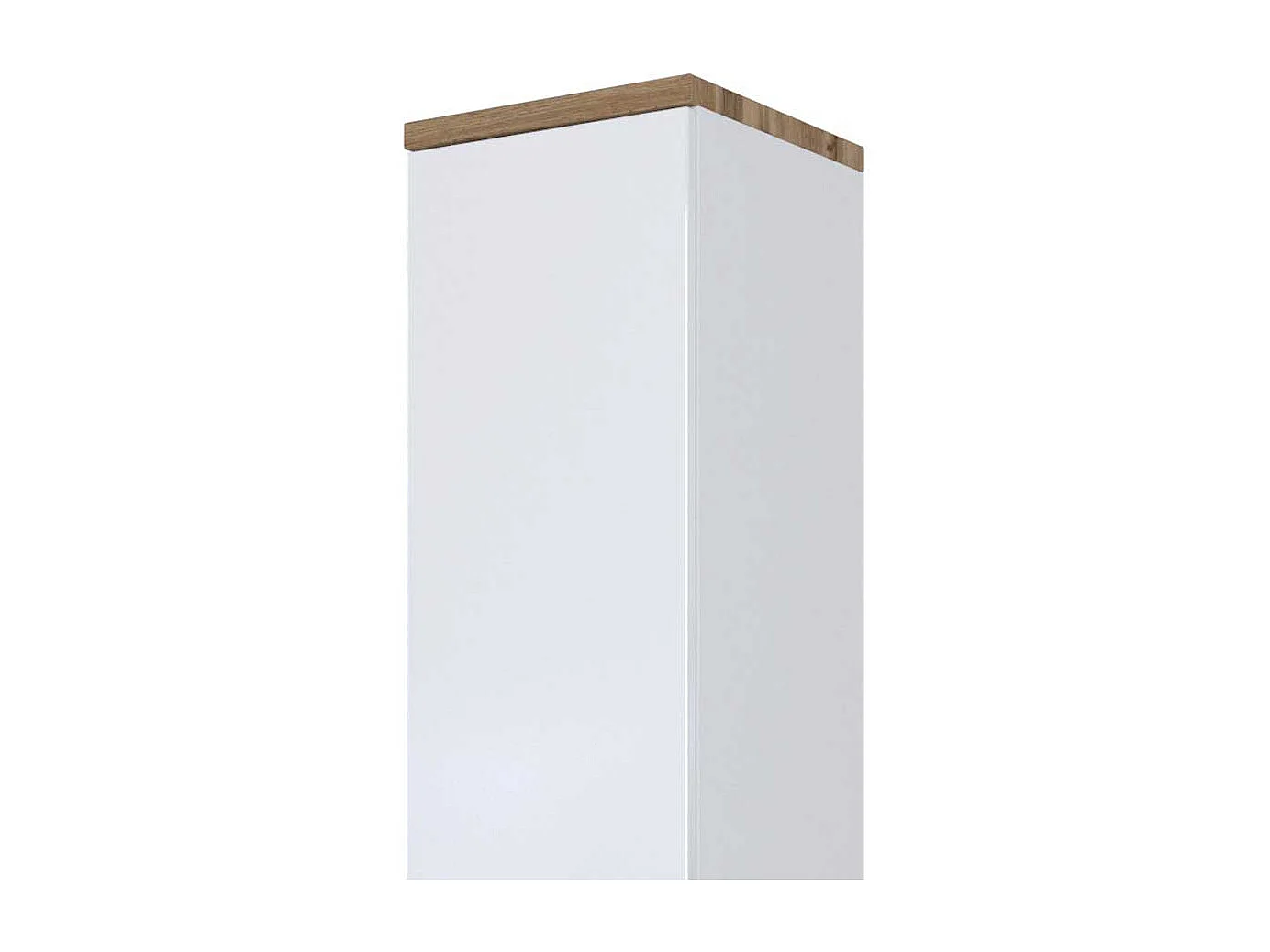 Badezimmer Seitenschrank in Weiß und Wildeiche Dekor hängend
