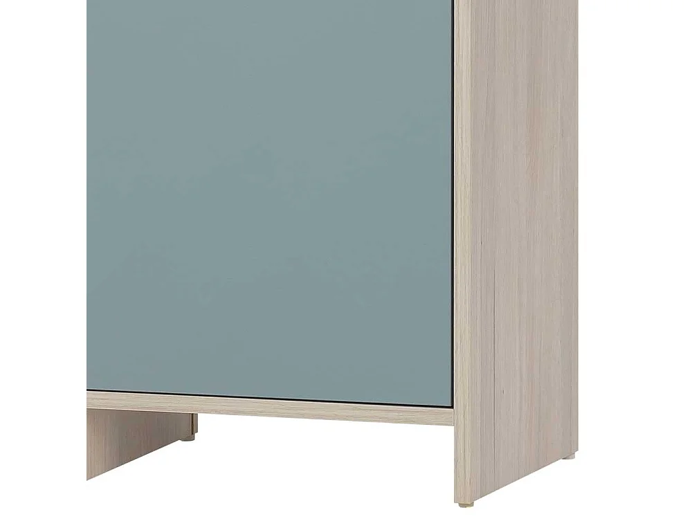 Badezimmer Schrank modern in Hellblau und Eichefarben 104 cm hoch