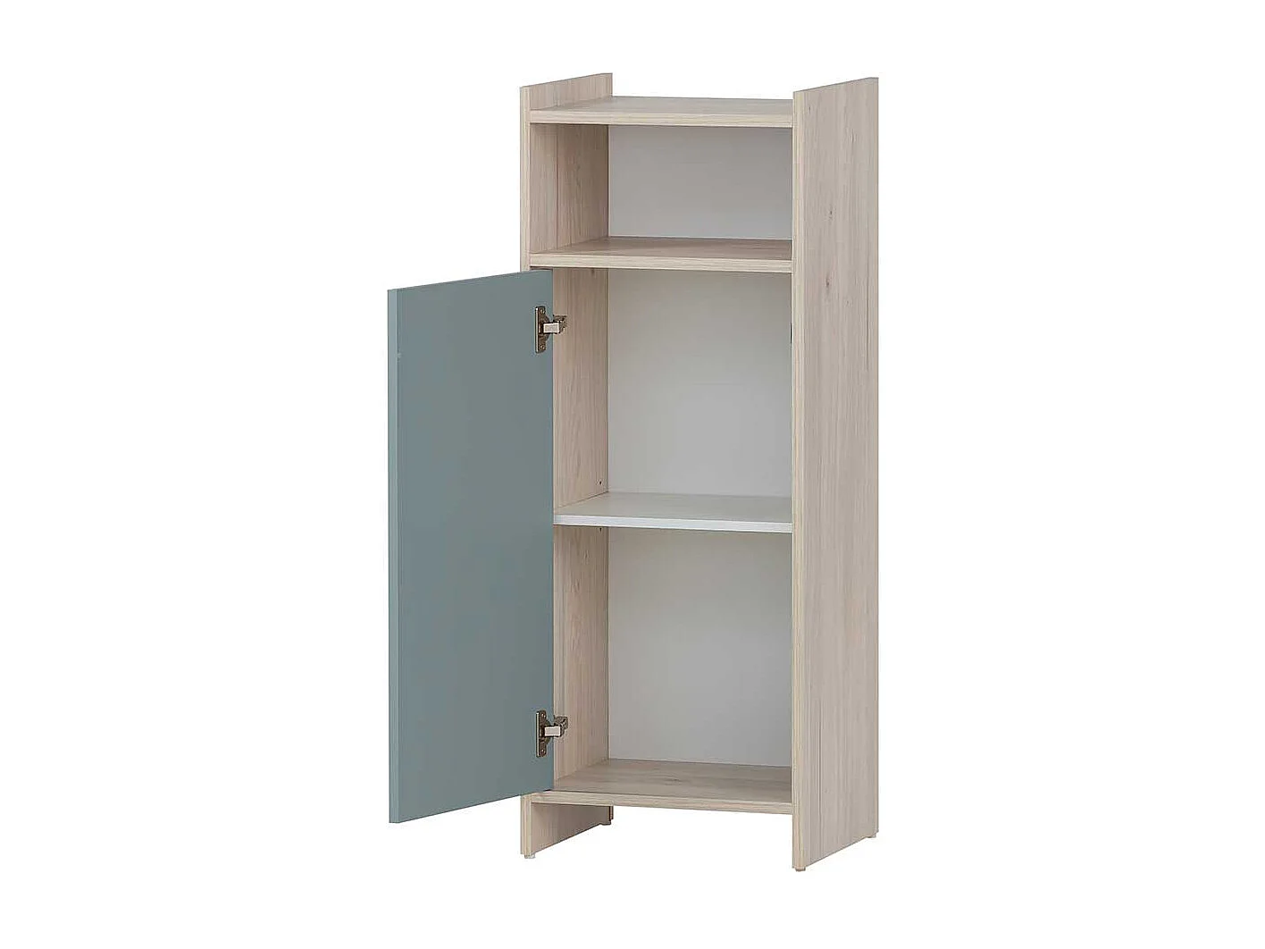 Badezimmer Schrank modern in Hellblau und Eichefarben 104 cm hoch