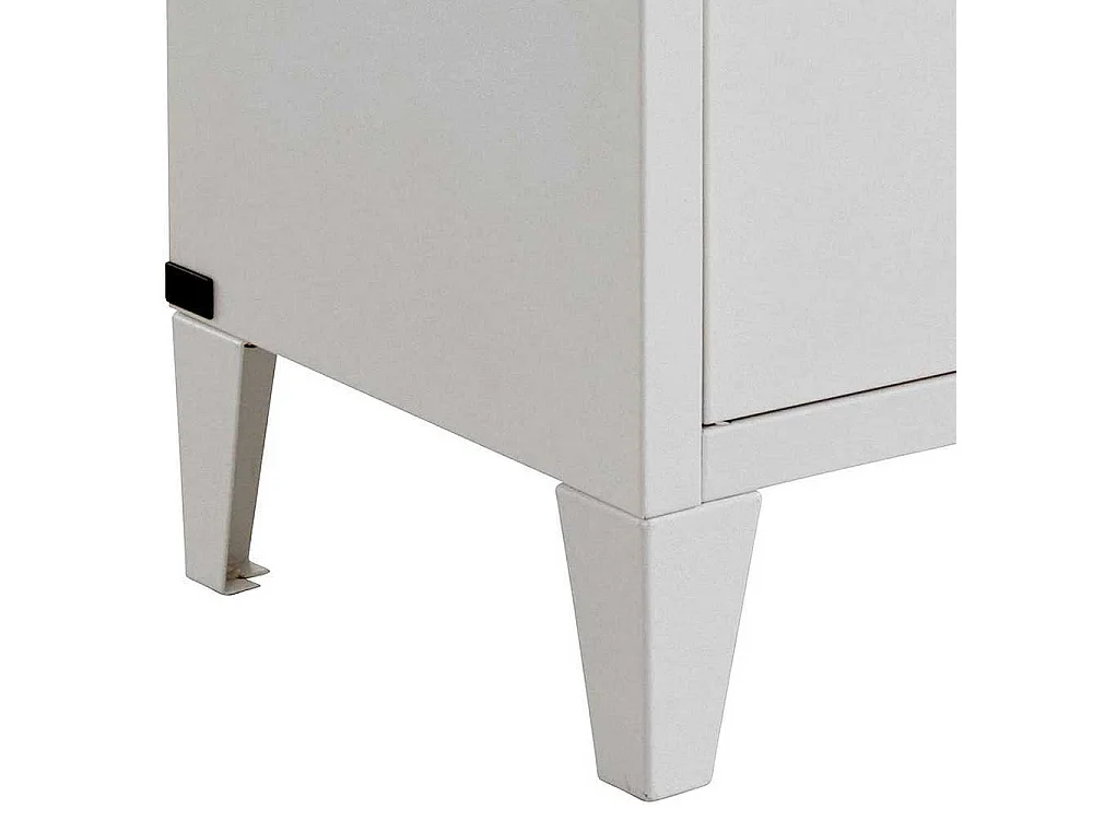 Spind Hochschrank Bad in Weiß Industry und Loft Stil