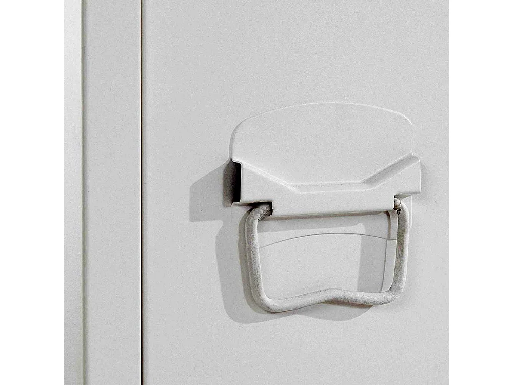 Spind Hochschrank Bad in Weiß Industry und Loft Stil