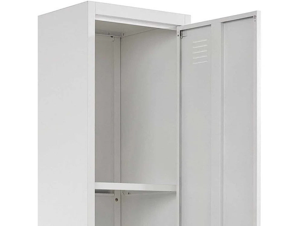 Spind Hochschrank Bad in Weiß Industry und Loft Stil