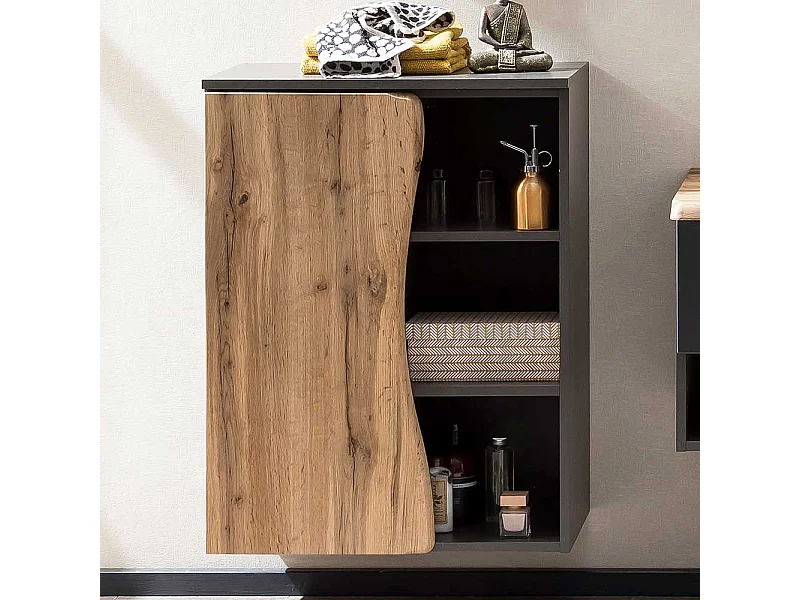 Badezimmerschrank im Landhausstil Tür mit Baumkante NB