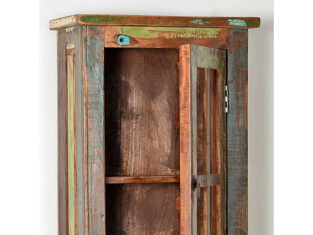 Hängeschrank aus Massivholz Bunt